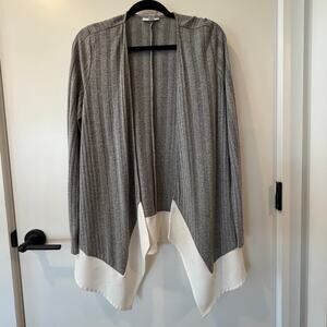 Bar III Open Draped Cardigan Womens Medium Lightweight Quiet Luxury